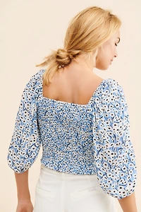 Hutch Floral Cutout Top