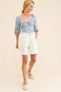 Hutch Floral Cutout Top
