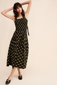 Damson Madder Violet Midi Dress