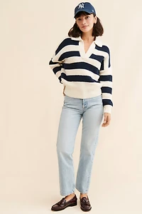Madewell Stripe Finney Waffle Knit Sweater