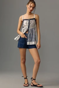 Pilcro Mixed Patterned Babydoll Tank