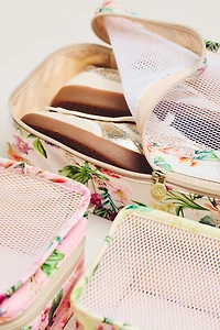 PQ Swim Floral Mesh Packing Cubes, Set of 3