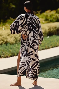 Bel Kazan Long-Sleeve Printed Duster