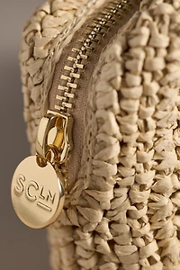 Stoney Clover Lane Raffia Small Pouch