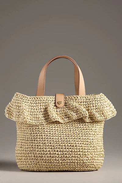 Stoney Clover Lane Raffia Ruffle Tote