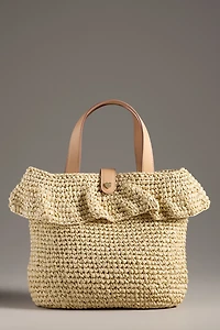Stoney Clover Lane Raffia Ruffle Tote