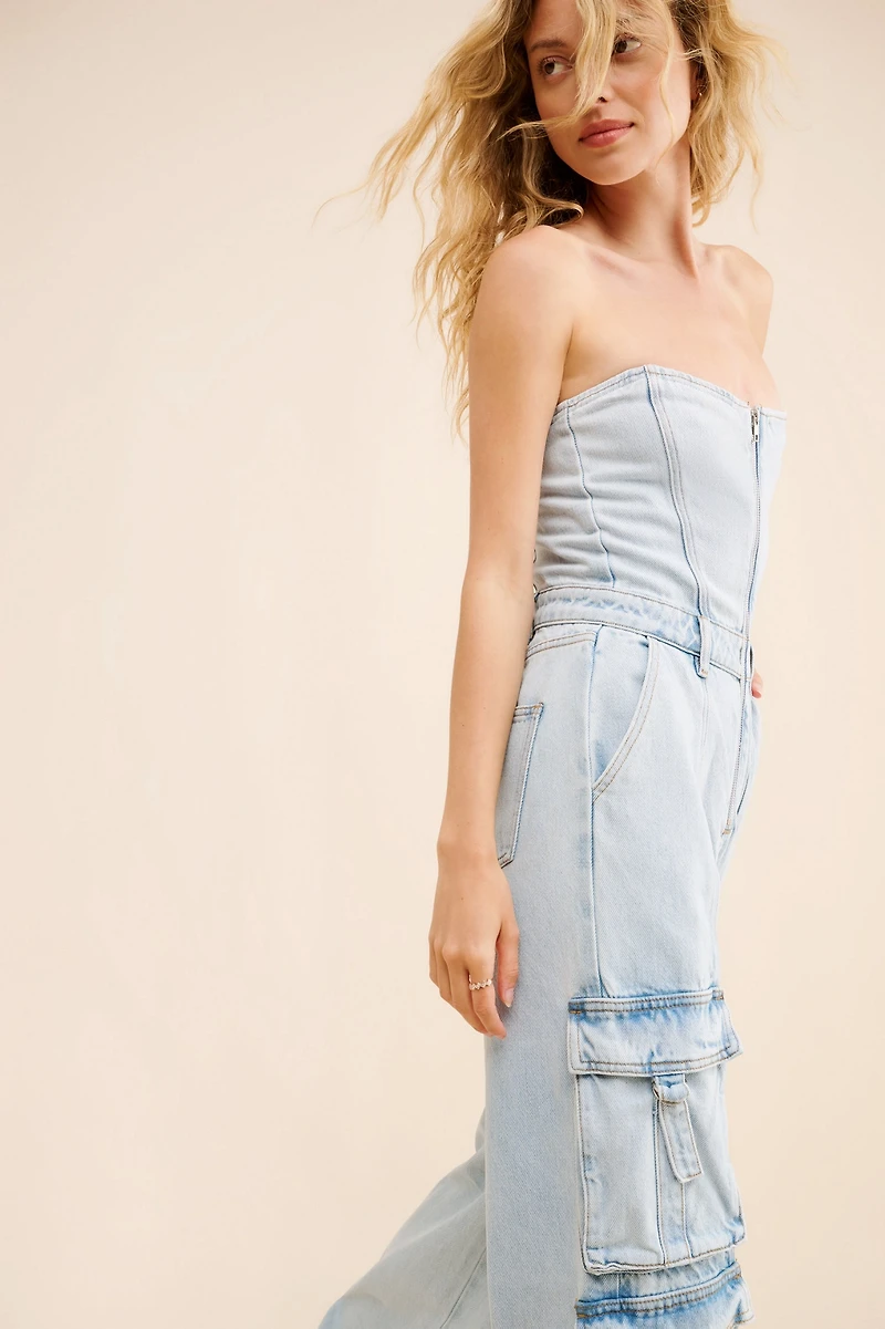 WeWoreWhat Corset Cargo Jumpsuit