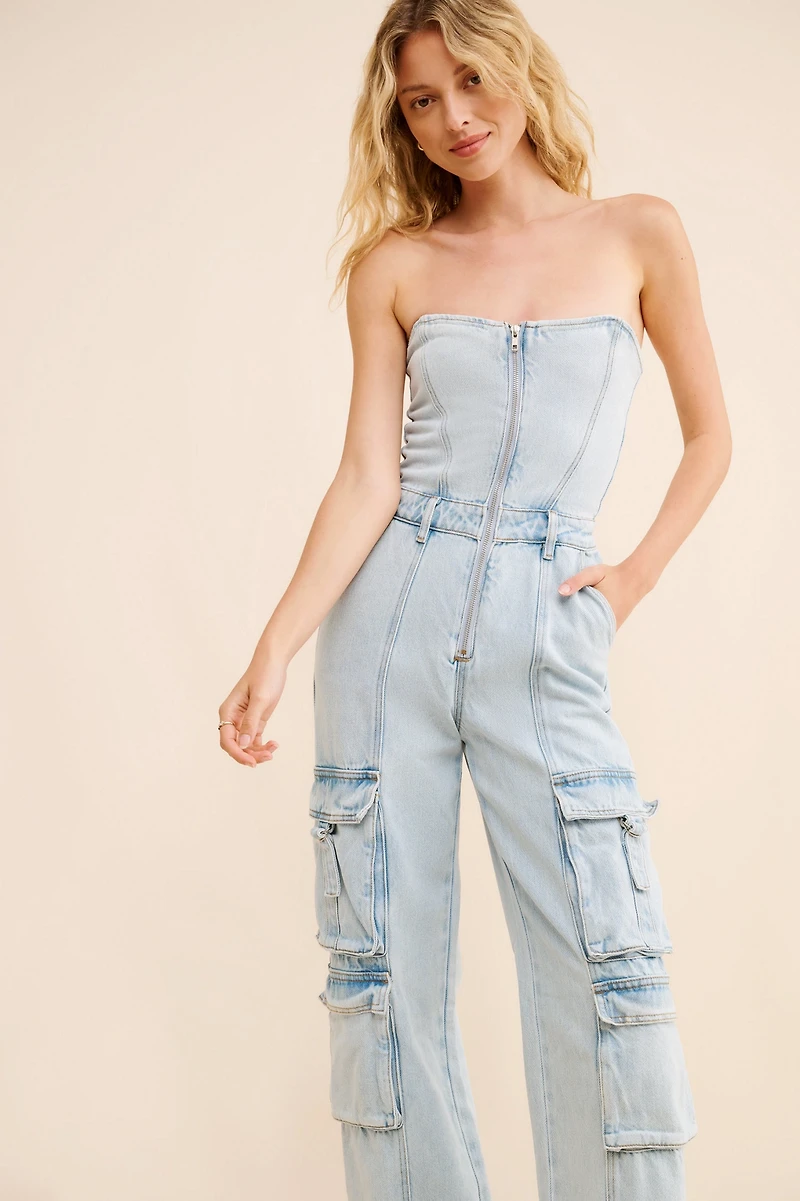 WeWoreWhat Corset Cargo Jumpsuit
