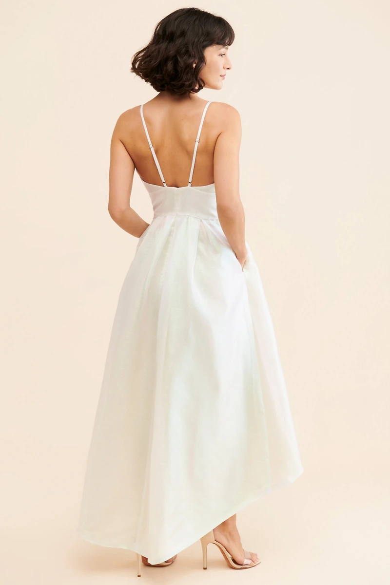 Hutch Hi-Low Metallic Gown