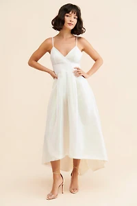 Hutch Hi-Low Metallic Gown