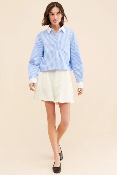 Rue Sophie Emory Crop Buttondown Shirt