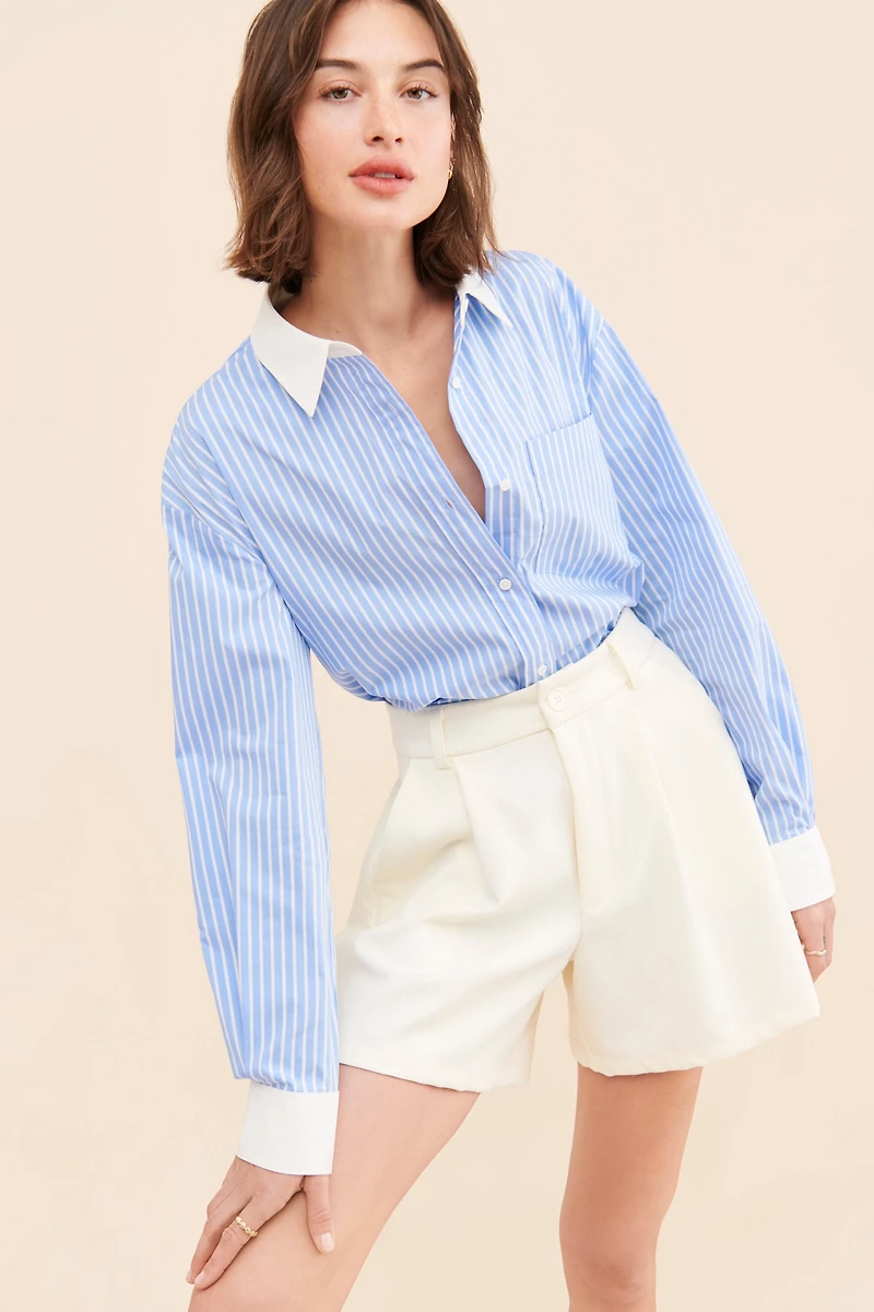 Rue Sophie Emory Crop Buttondown Shirt