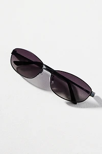 Reality Eyewear Oval Slim Metal Sunglasses