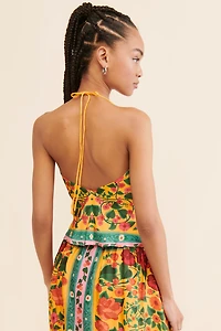 FARM Rio Heart Ivy Scarf Top