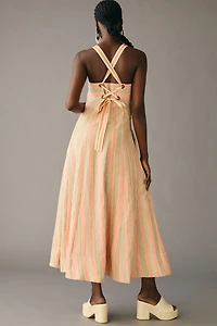Maeve Square-Neck Tie-Back A-Line Dress