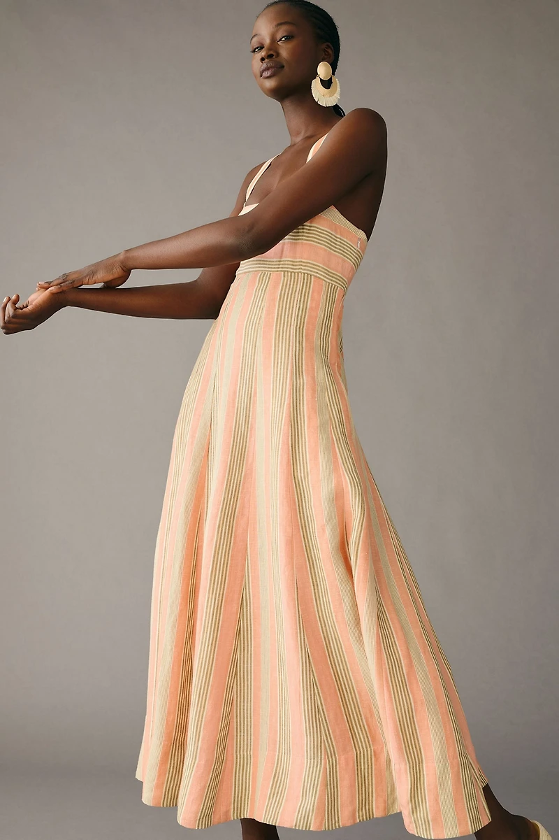 Maeve Square-Neck Tie-Back A-Line Dress