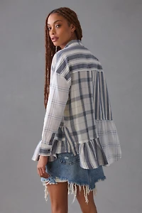 Pilcro Buttondown Flounce Shirt