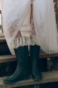 For Love & Lemons Brigitta Lace-Trim Rain Boots