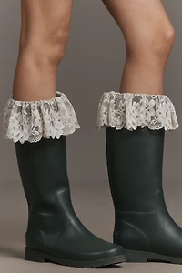 For Love & Lemons Brigitta Lace-Trim Rain Boots
