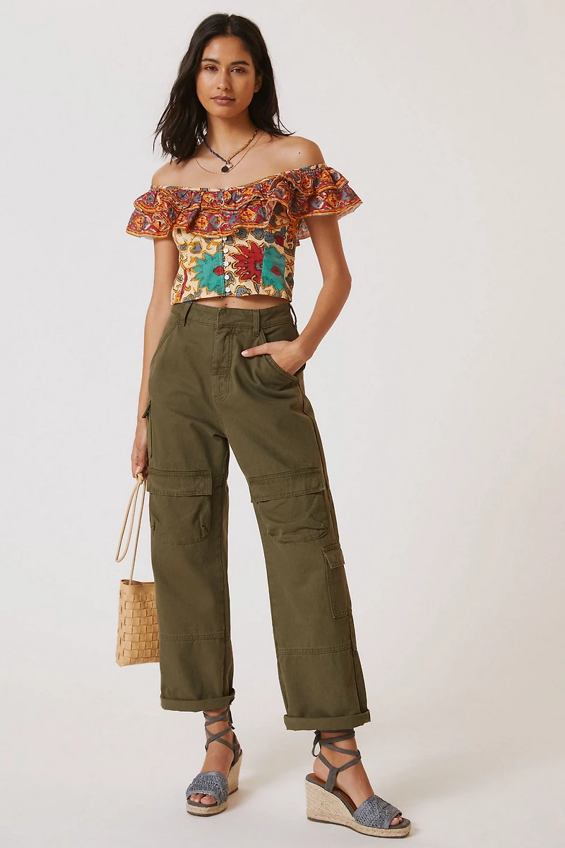 Love The Label Ava Floral Crop Top