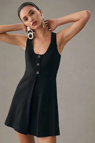 U-Neck Sleeveless Mini Dress
