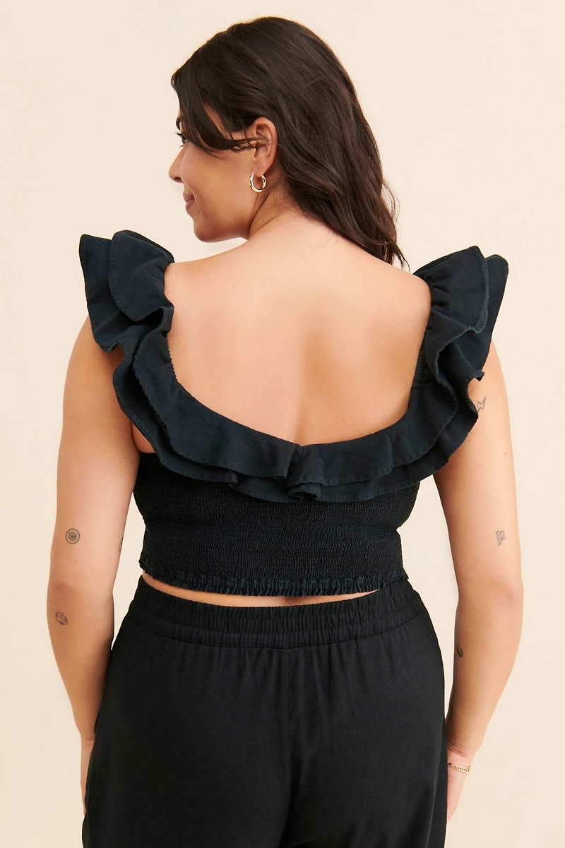 Maeve Flutter Smocked Top
