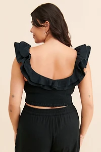 Maeve Flutter Smocked Top