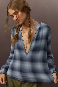 Cloth & Stone Long Sleeve Henley Femme Shirt