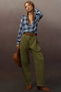 Cloth & Stone Long Sleeve Henley Femme Shirt