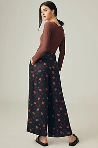FARM Rio Berry Printed Wide-Leg Pants