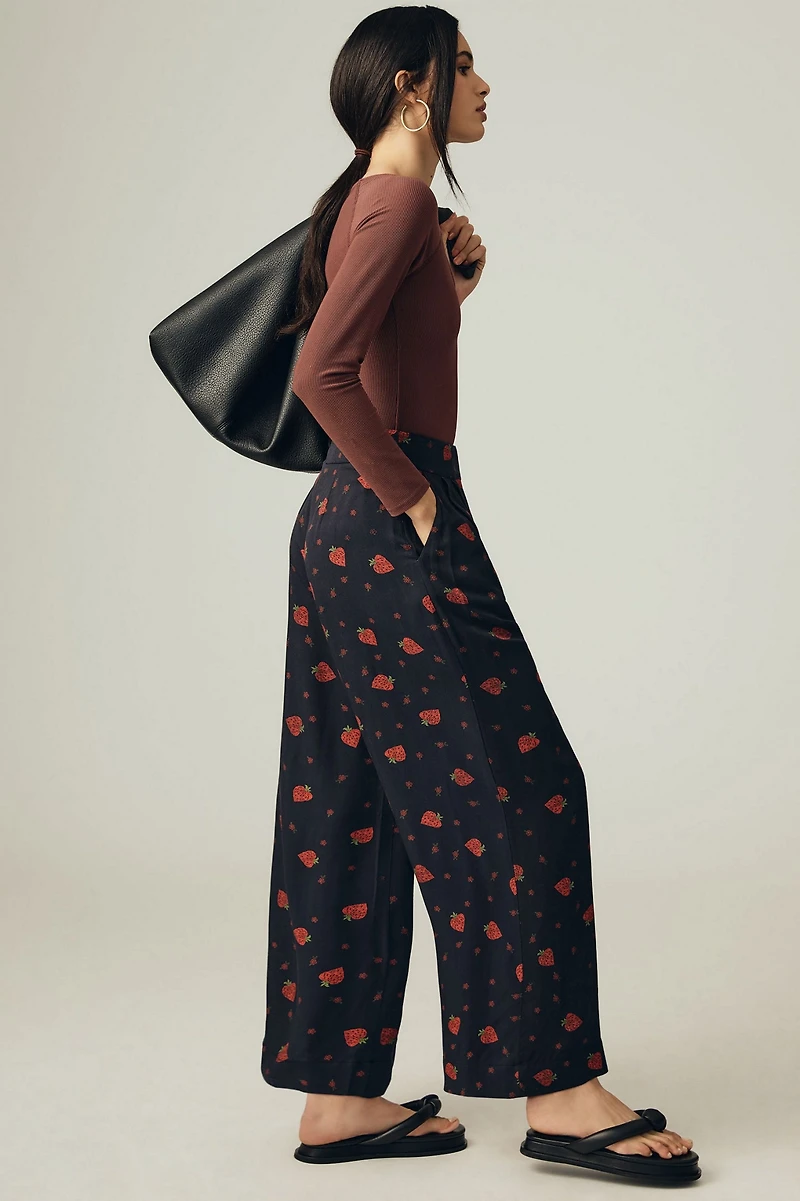 FARM Rio Berry Printed Wide-Leg Pants