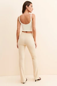 En Saison High-Rise Slit Pants