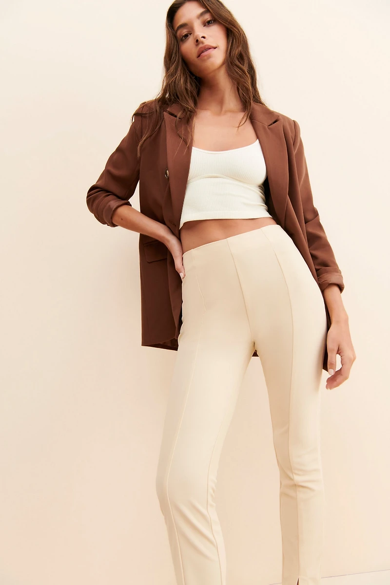 En Saison High-Rise Slit Pants