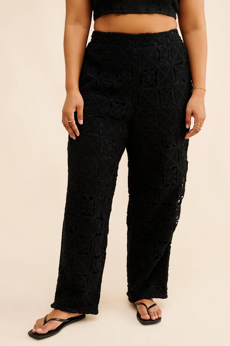 Eloquii Crochet Pull On Pants