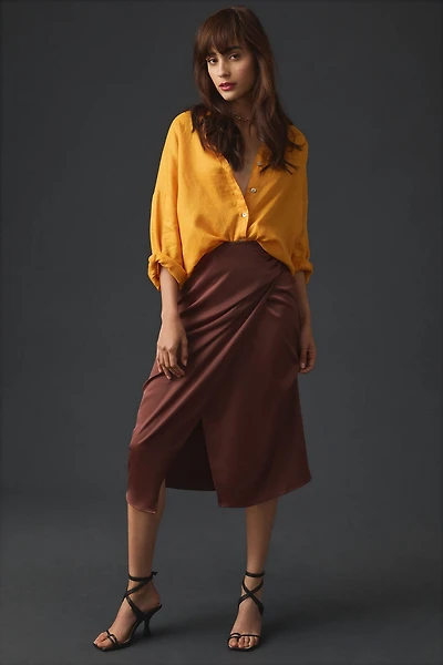 Asymmetrical Slip Skirt