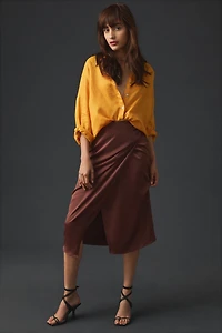 Asymmetrical Slip Skirt