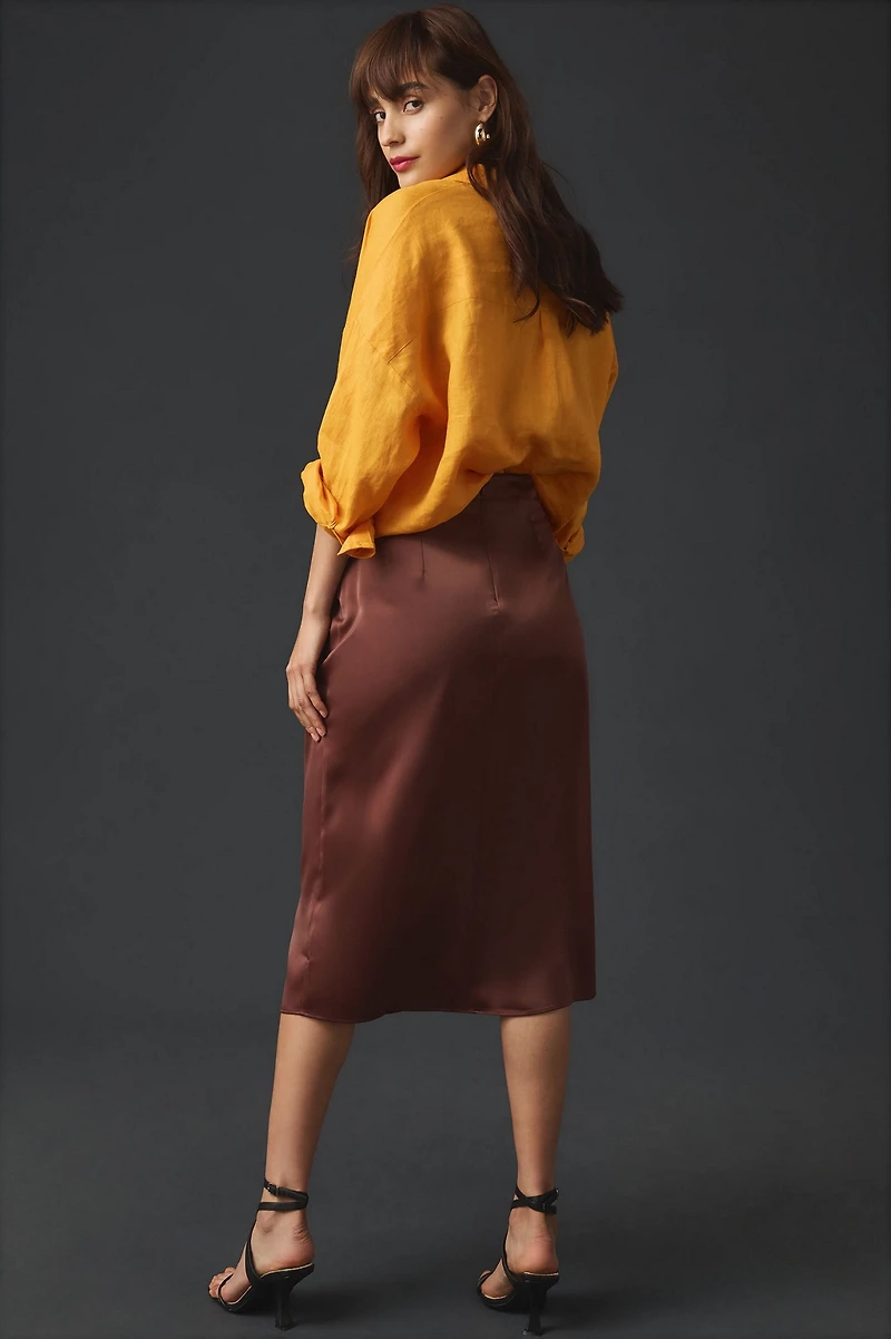 Asymmetrical Slip Skirt