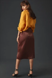Asymmetrical Slip Skirt