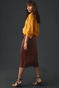 Asymmetrical Slip Skirt