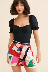 Molly Bracken Abstract Tailored Shorts