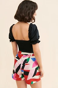 Molly Bracken Abstract Tailored Shorts