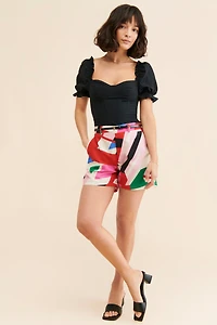 Molly Bracken Abstract Tailored Shorts