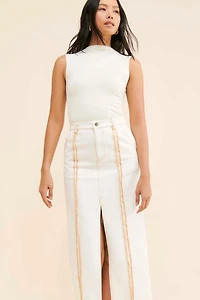Moon River Overlock Midi Skirt