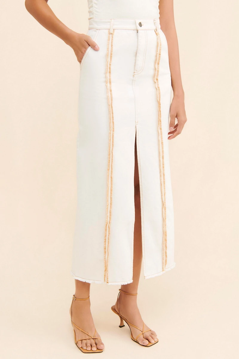 Moon River Overlock Midi Skirt