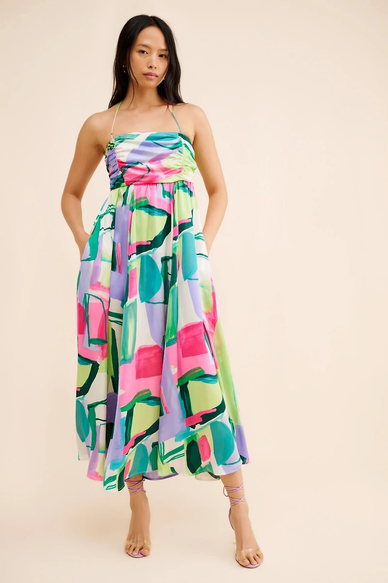 The Odells Abstract Printed Maxi Dress