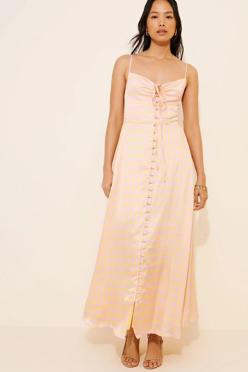 Olivia Rubin Jolene Satin Midi Dress