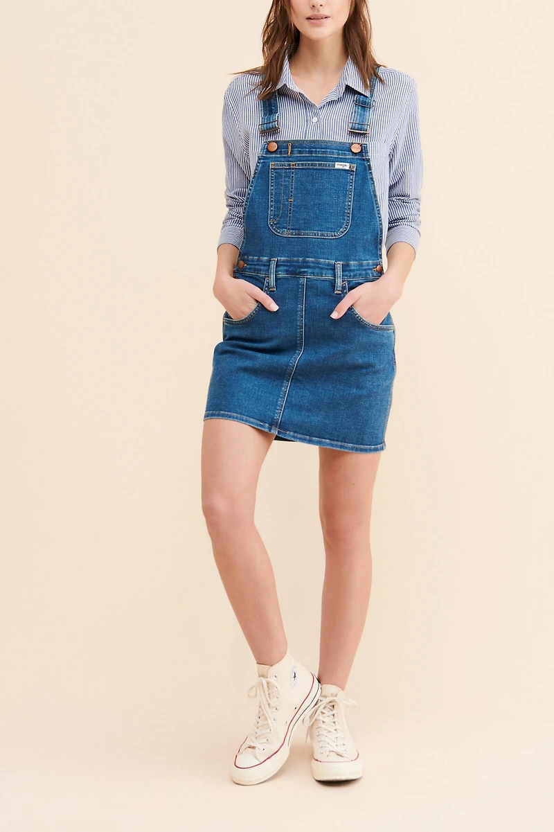 Wrangler Yesterday Denim Skirt Overalls