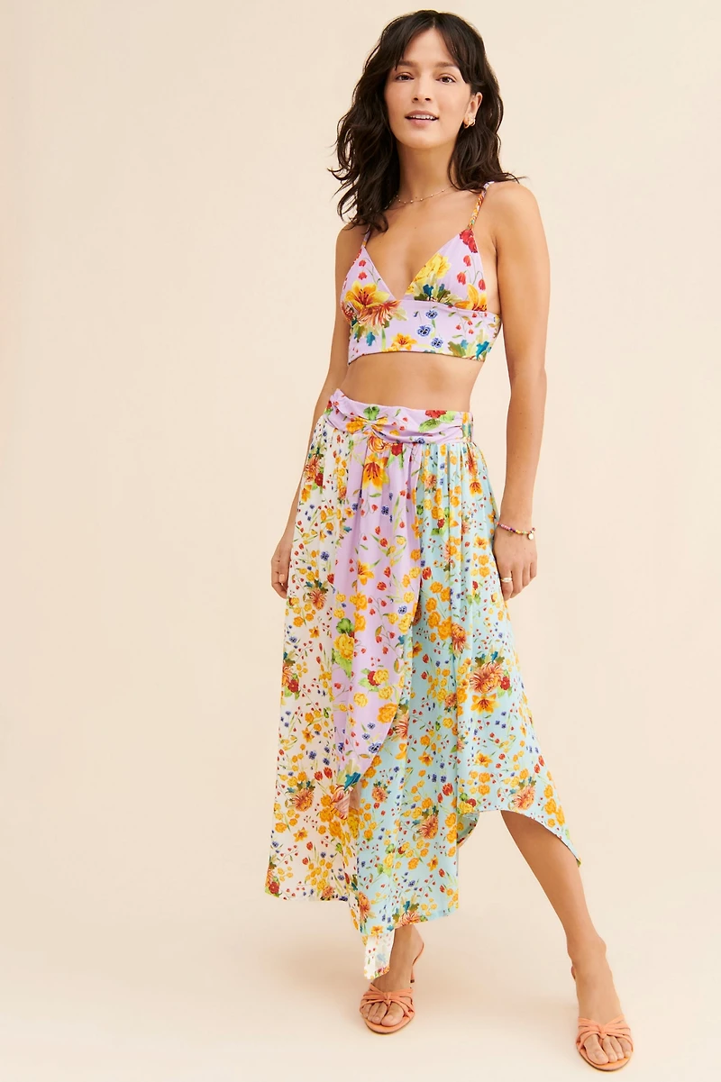 Agua Bendita Kayle Floral Crop Top