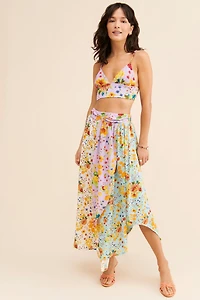 Agua Bendita Kayle Floral Crop Top