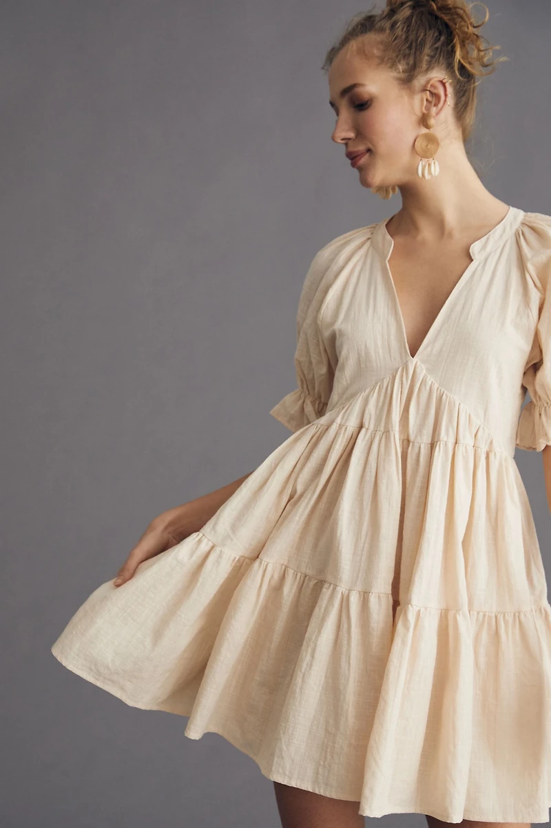 Avantlook Tiered Mini Tunic Dress